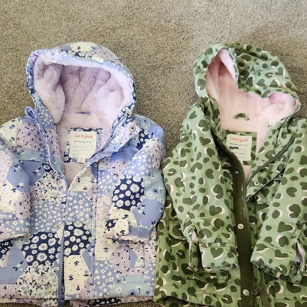 Cat & Jack Blue and Green Kids Jackets